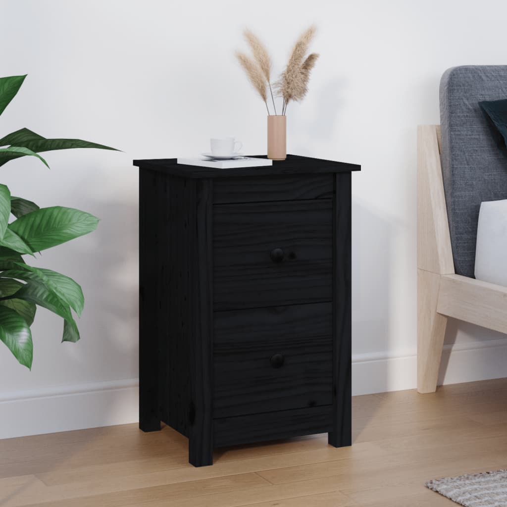 Bedside Cabinet 40X35X61.5 Cm Solid Wood Pine