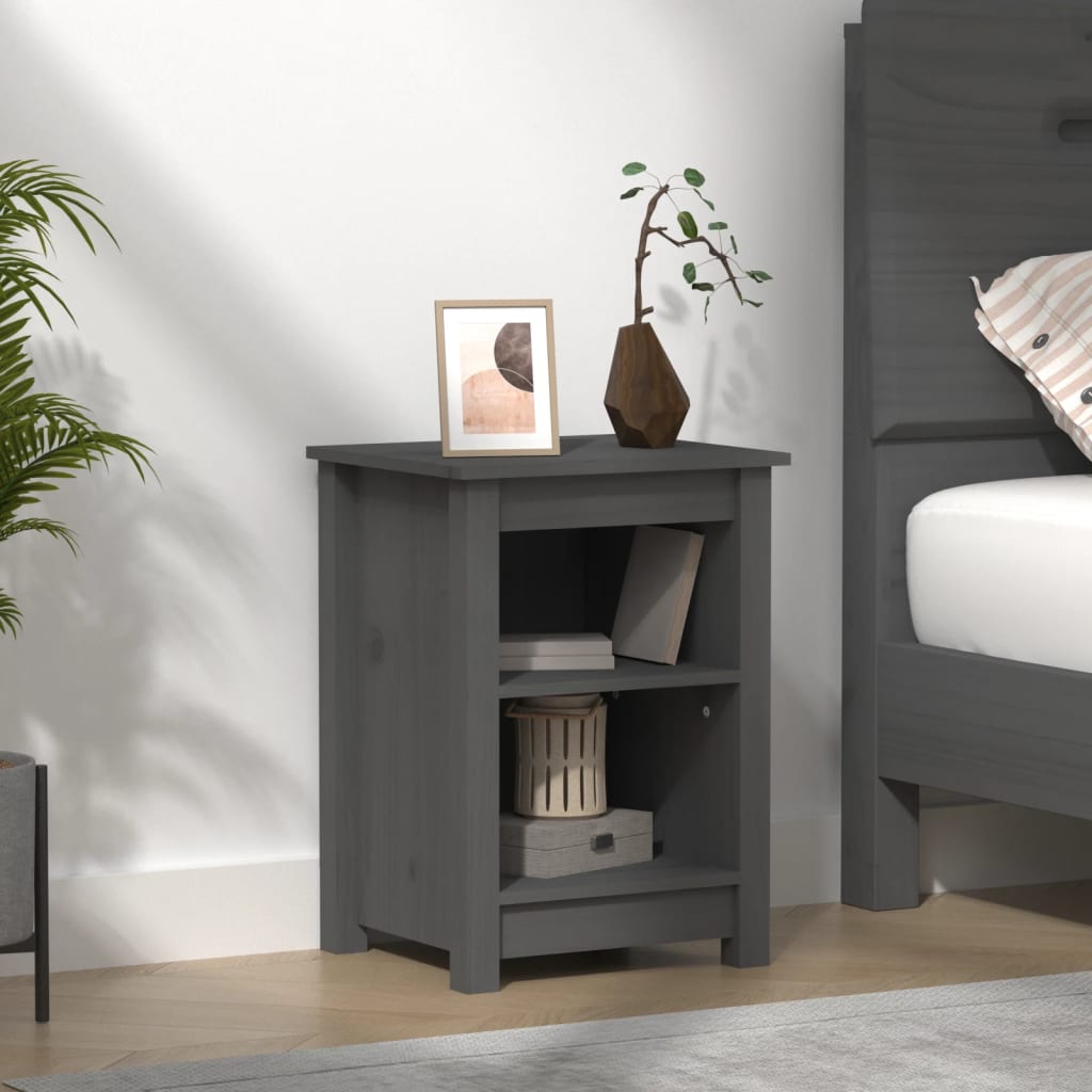 Bedside Cabinet 40X35X55 Cm Solid Wood Pine
