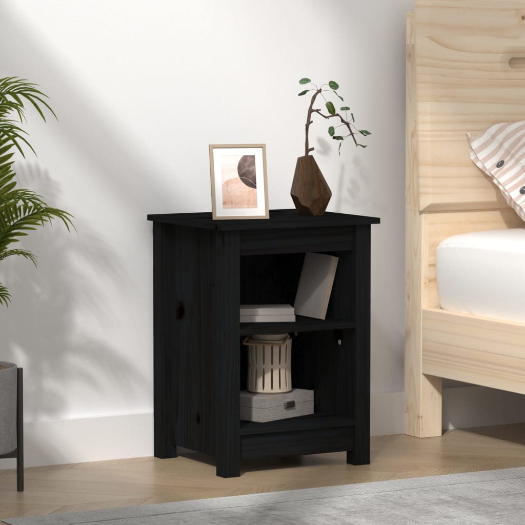 Bedside Cabinet 40X35X55 Cm Solid Wood Pine