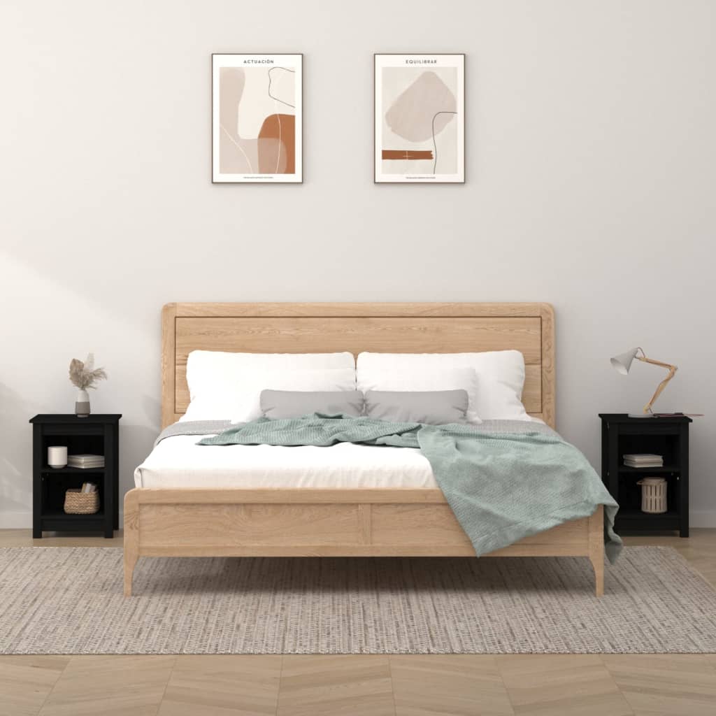 Bedside Cabinet 40X35X55 Cm Solid Wood Pine