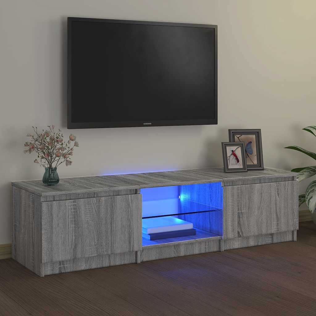Tv Cabinet With Led Lights 120X30X35.5 Cm