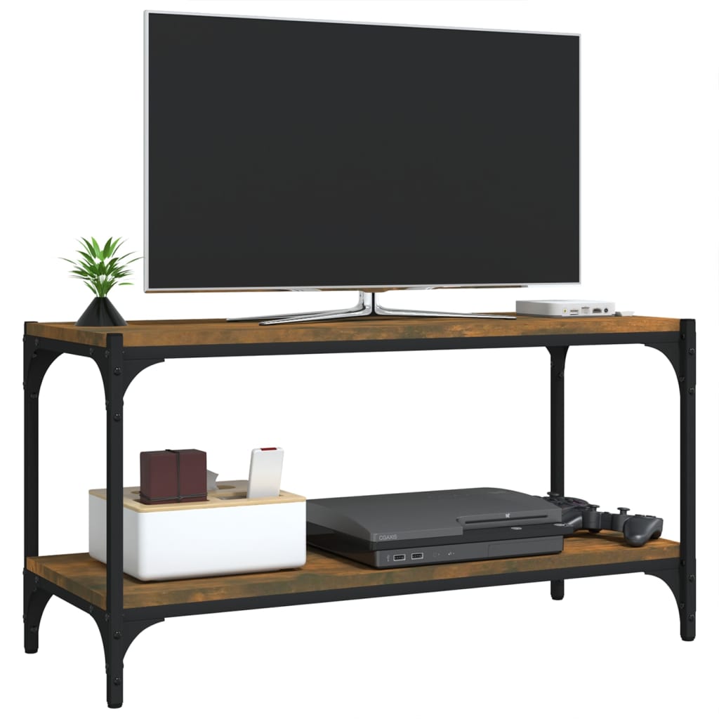 Tv Cabinet 80X33X41 Cm Engineered Wood And Steel