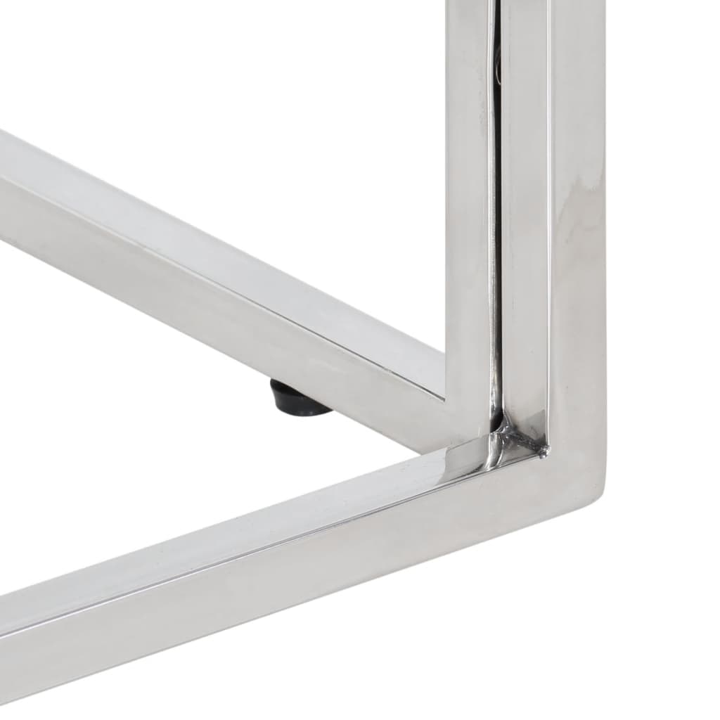 Coffee Table Stainless Steel And Tempered