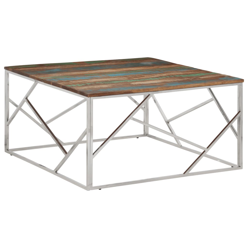 Coffee Table Stainless Steel And Tempered