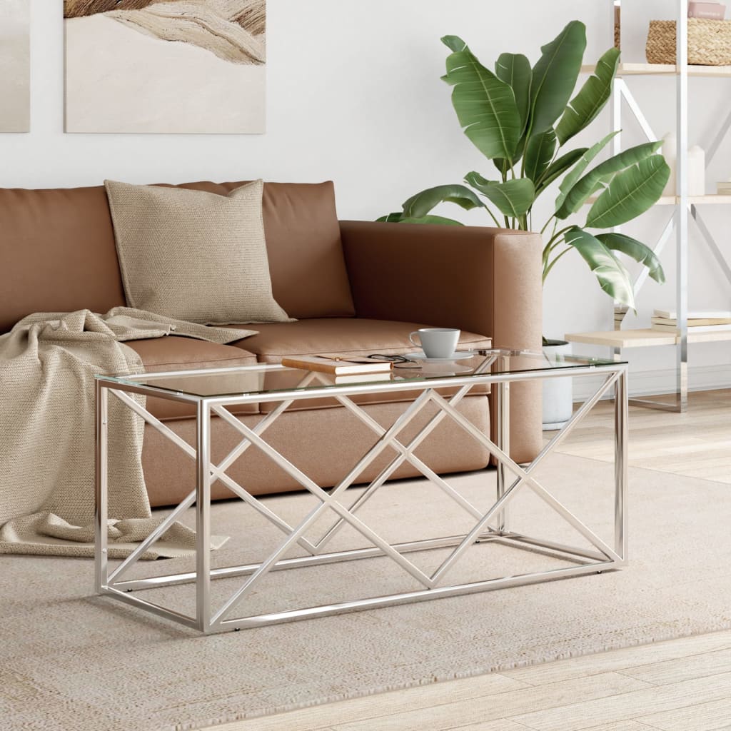 Coffee Table 110X45X45 Cm Stainless Steel And