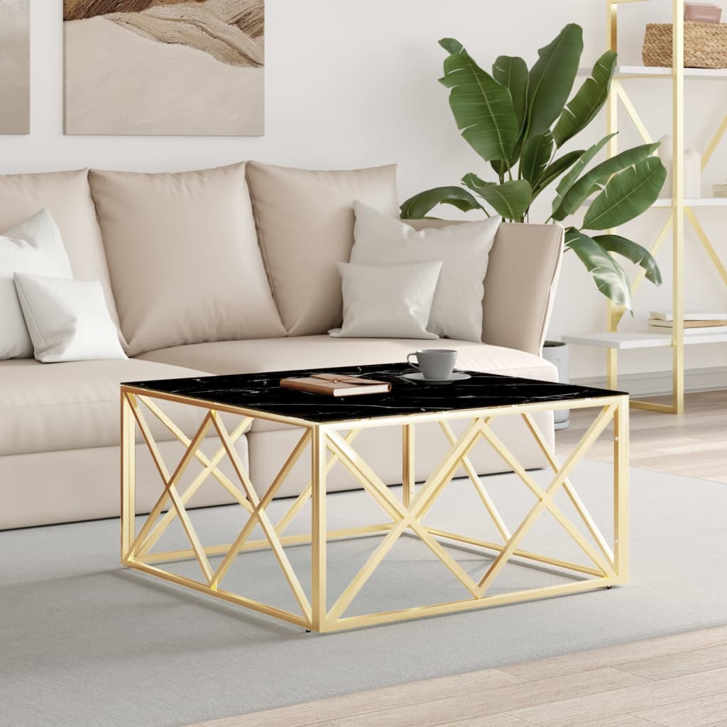 Coffee Table 80X80X40 Cm Stainless Steel And