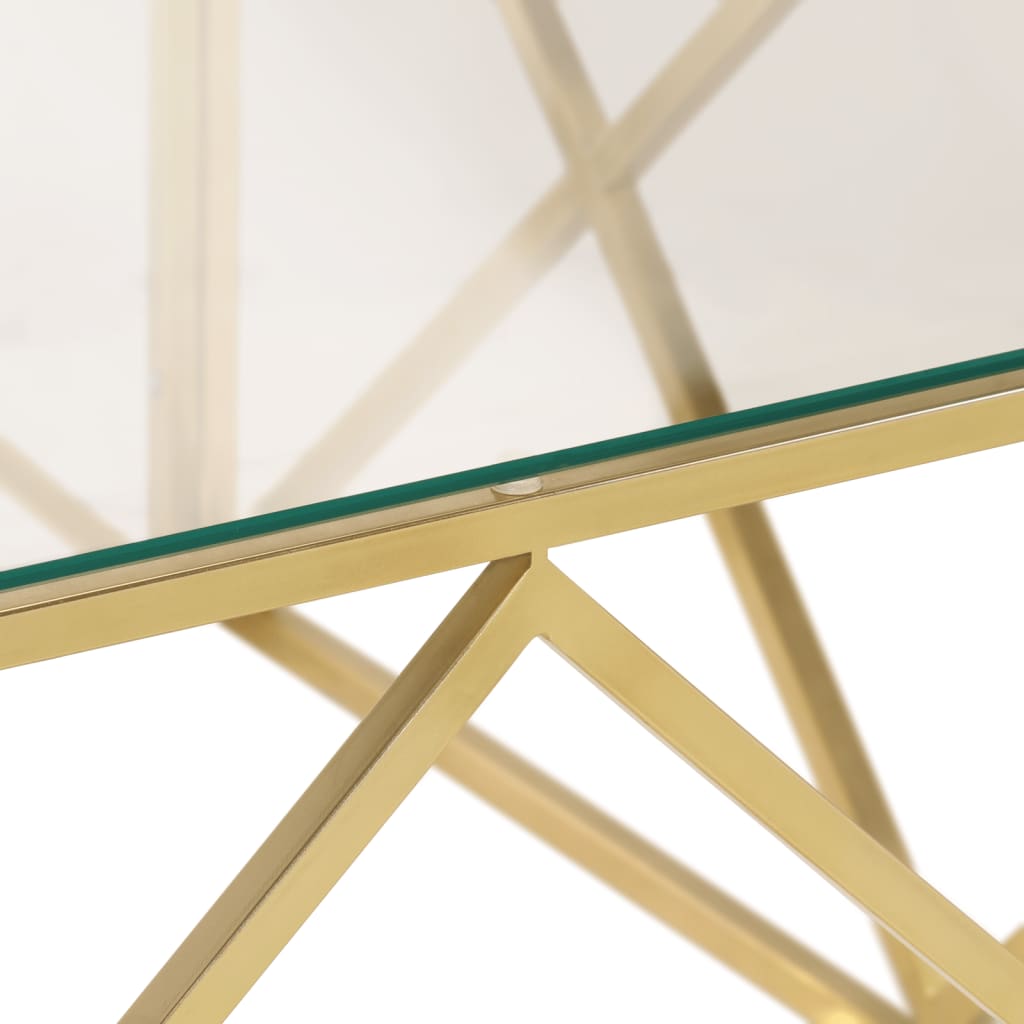 Coffee Table Stainless Steel And Tempered