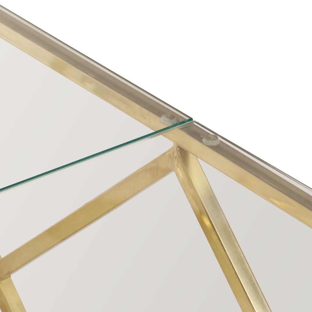 Coffee Table Stainless Steel And Tempered