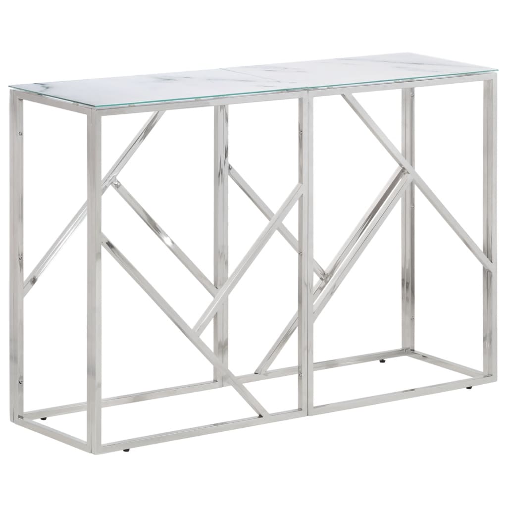 Console Table Stainless Steel And Tempered