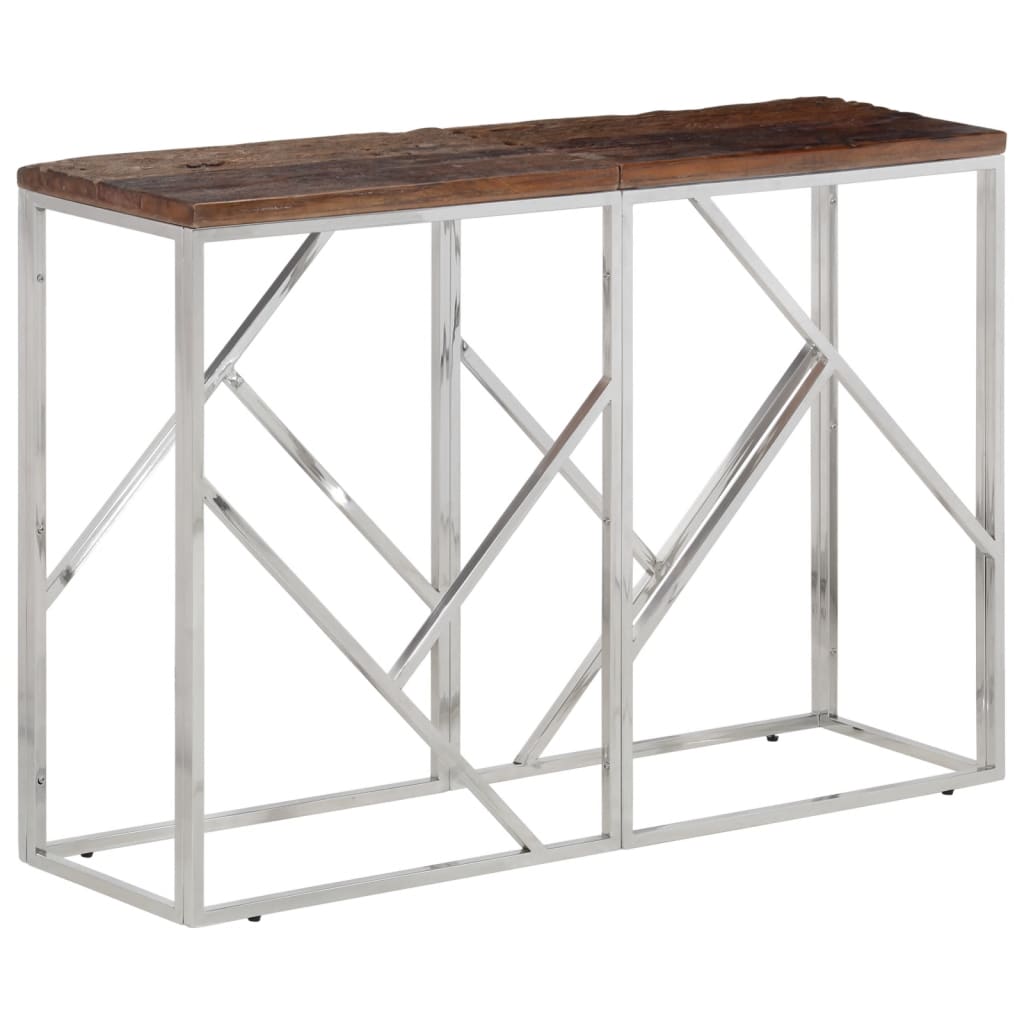 Console Table Stainless Steel And Tempered
