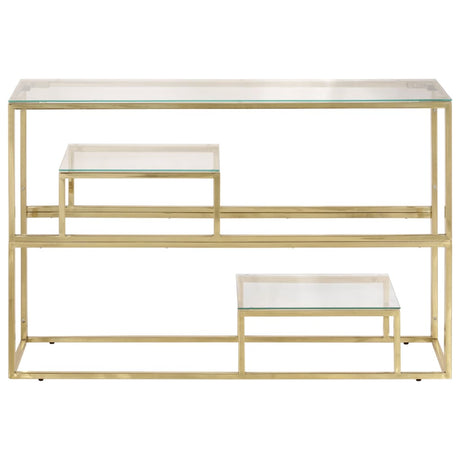 Console Table Stainless Steel And Tempered