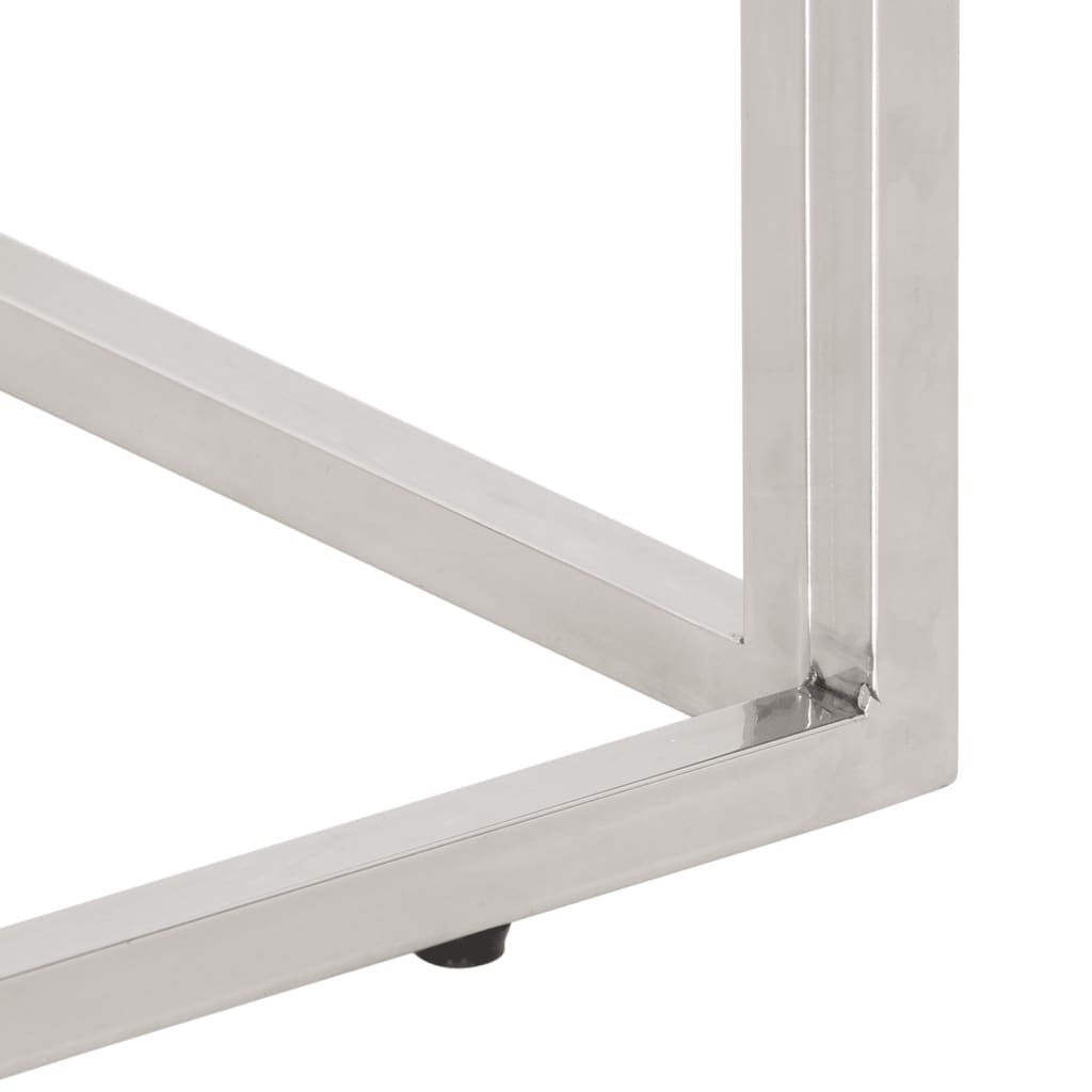 Coffee Table Stainless Steel And Tempered