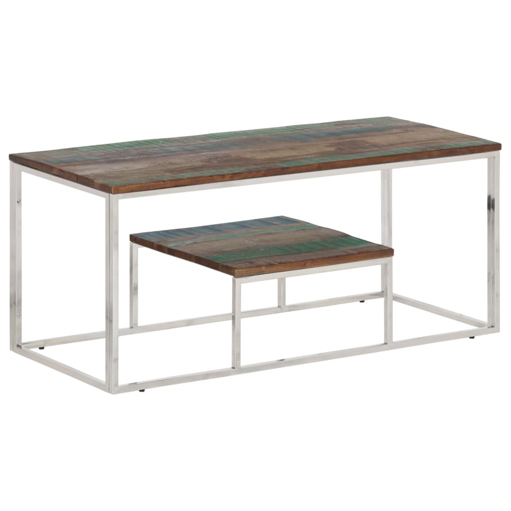 Coffee Table Stainless Steel And Tempered