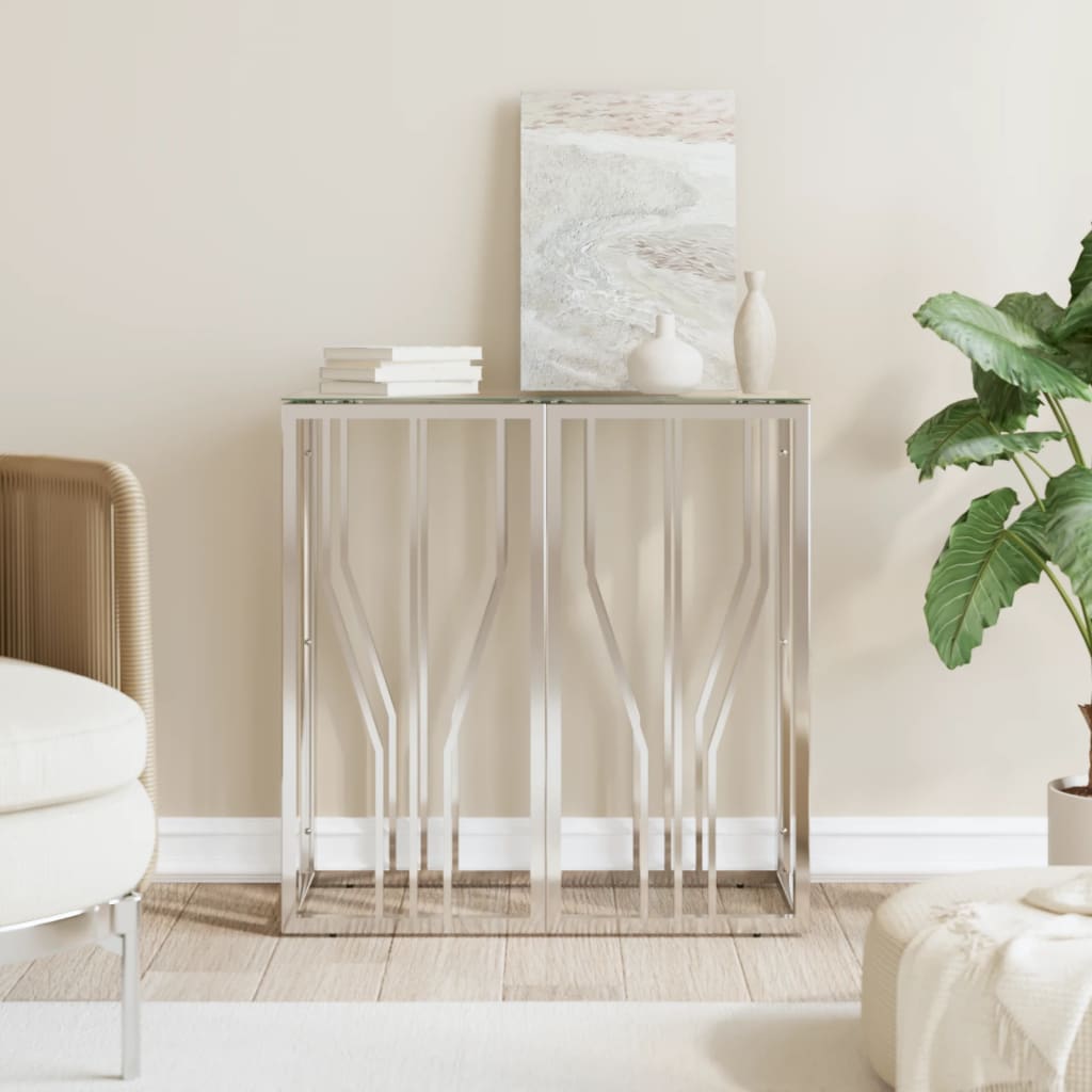 Console Table 70X30X70 Cm Stainless Steel And