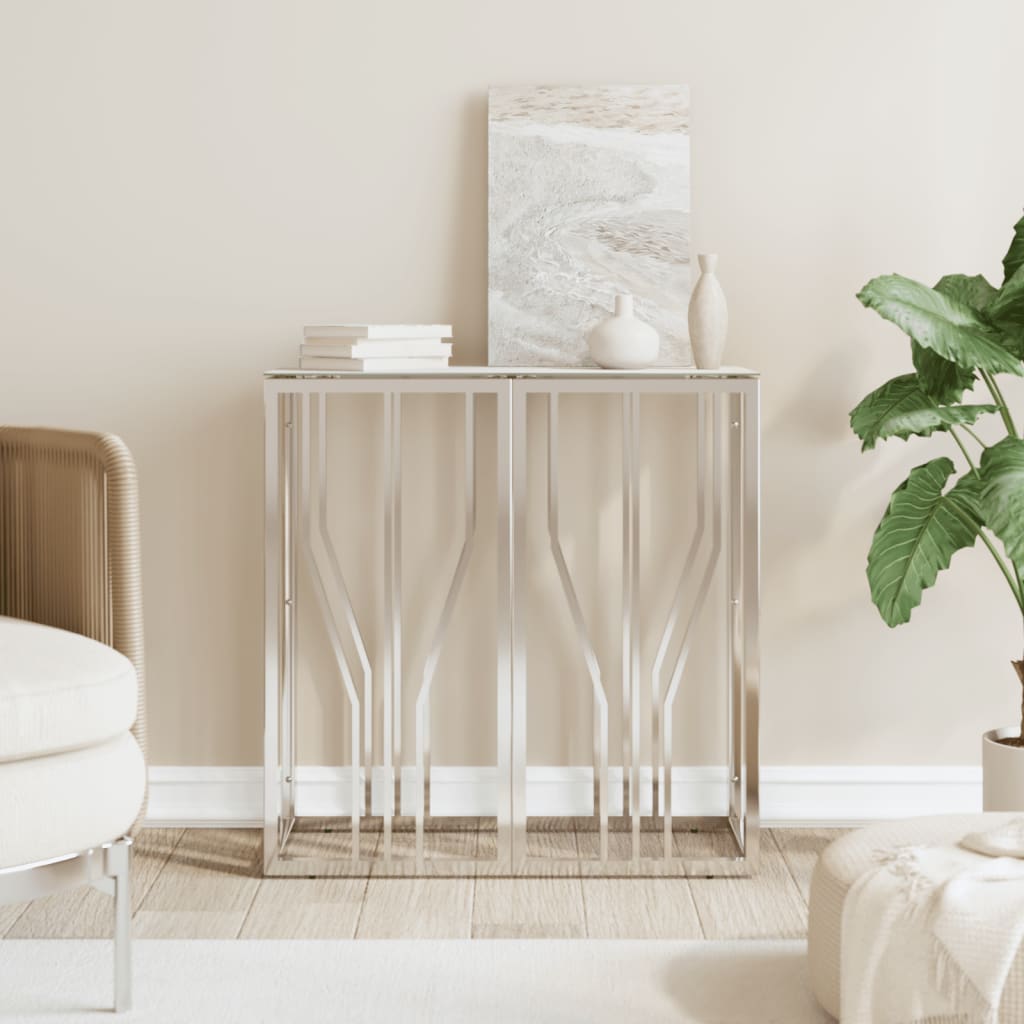 Console Table 70X30X70 Cm Stainless Steel And