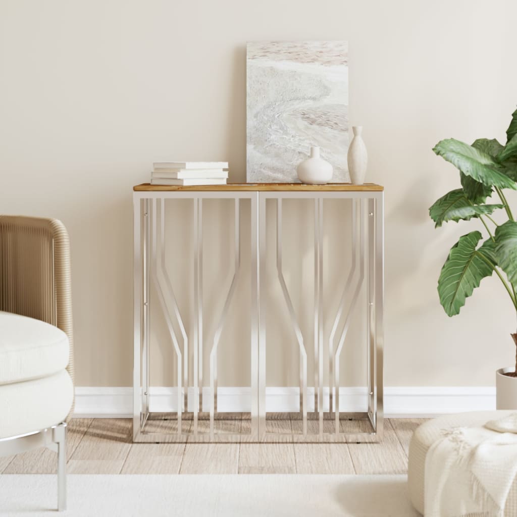 Console Table 70X30X70 Cm Stainless Steel And