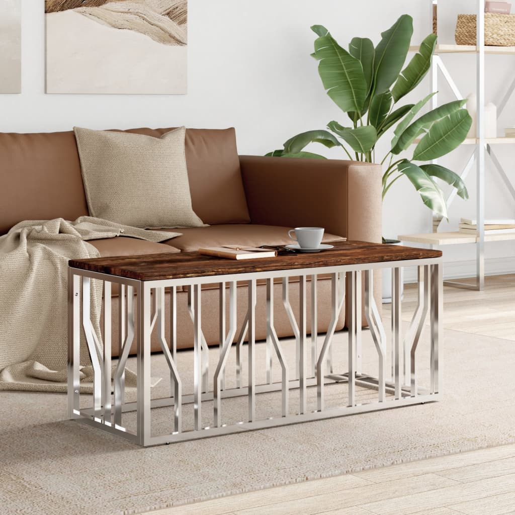 Coffee Table 110X45X45 Cm Stainless Steel And