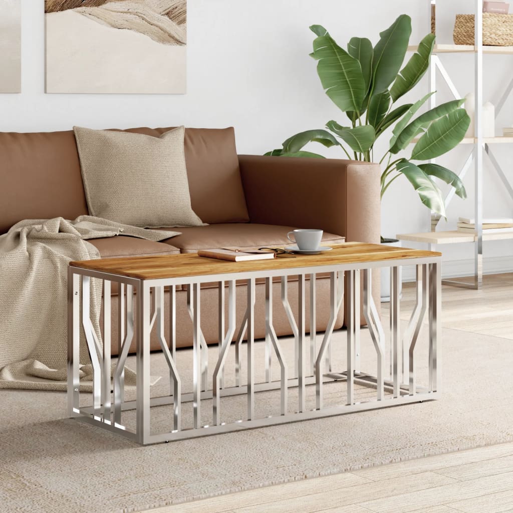 Coffee Table 110X45X45 Cm Stainless Steel And