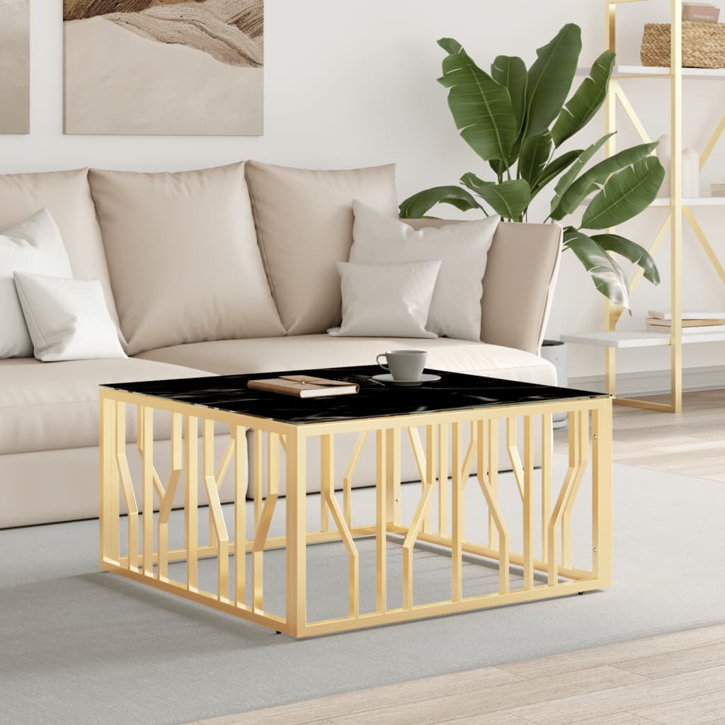 Coffee Table 80X80X40 Cm Stainless Steel And