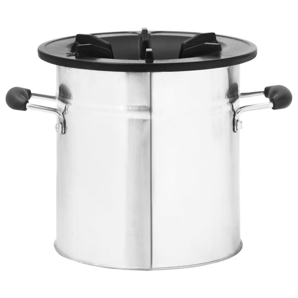 Camping Wood Stove Silver 45.5X33X25.5 Cm Stainless Steel