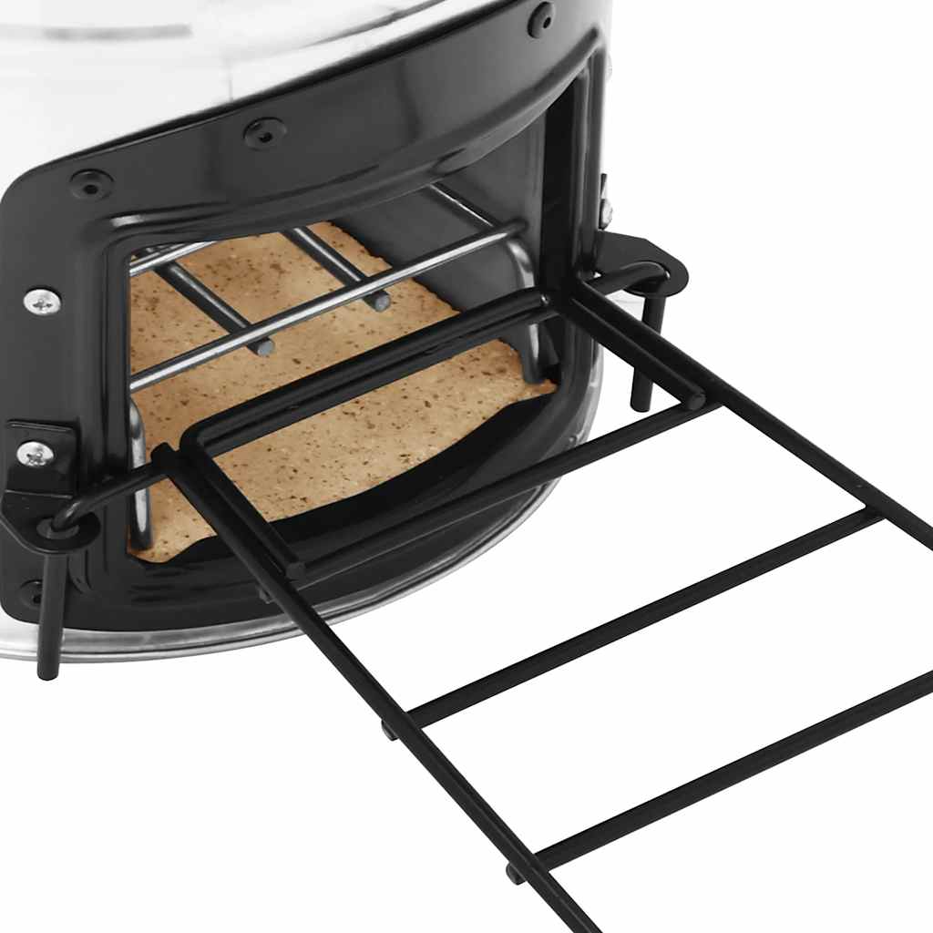 Camping Wood Stove Silver 45.5X33X25.5 Cm Stainless Steel