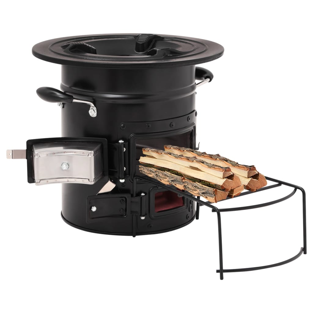 Camping Wood Stove 51.5X35X30.5 Cm Stainless Steel