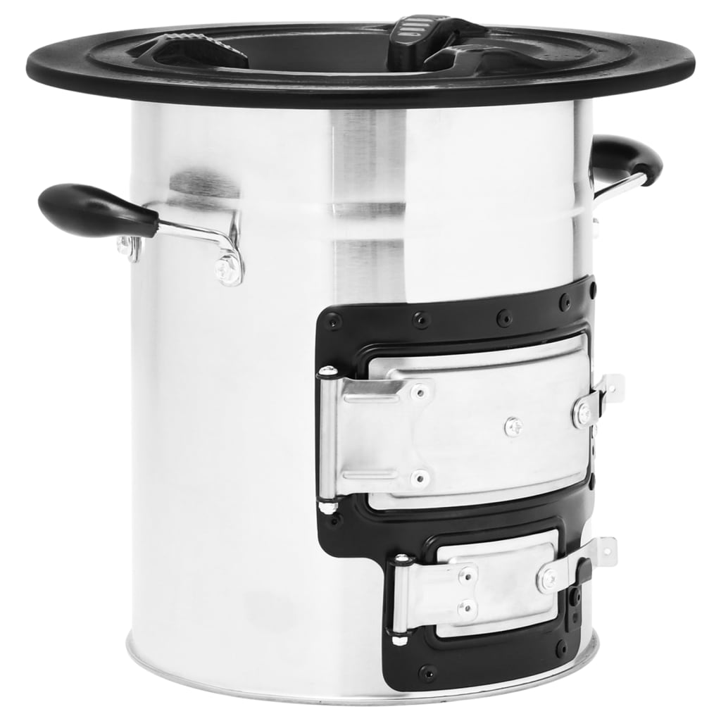 Camping Wood Stove 51.5X35X30.5 Cm Stainless Steel