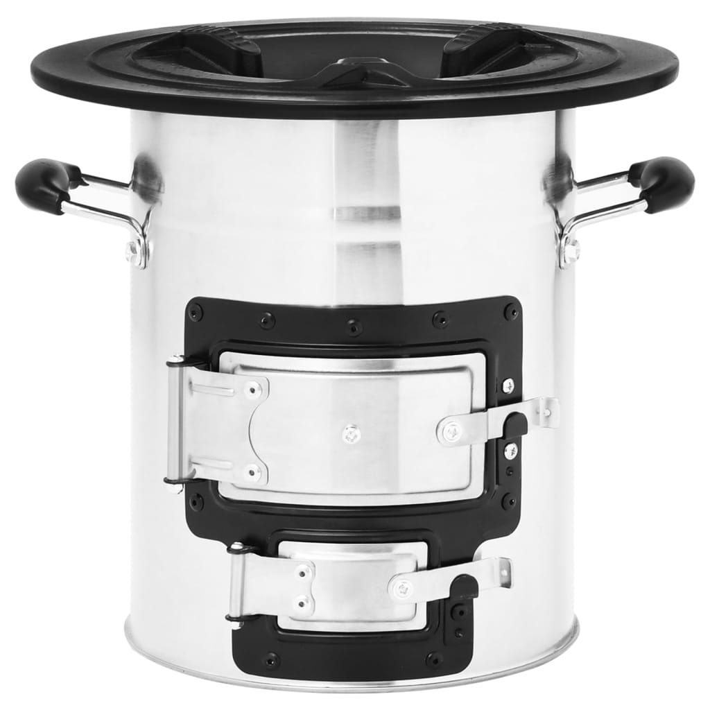 Camping Wood Stove 51.5X35X30.5 Cm Stainless Steel