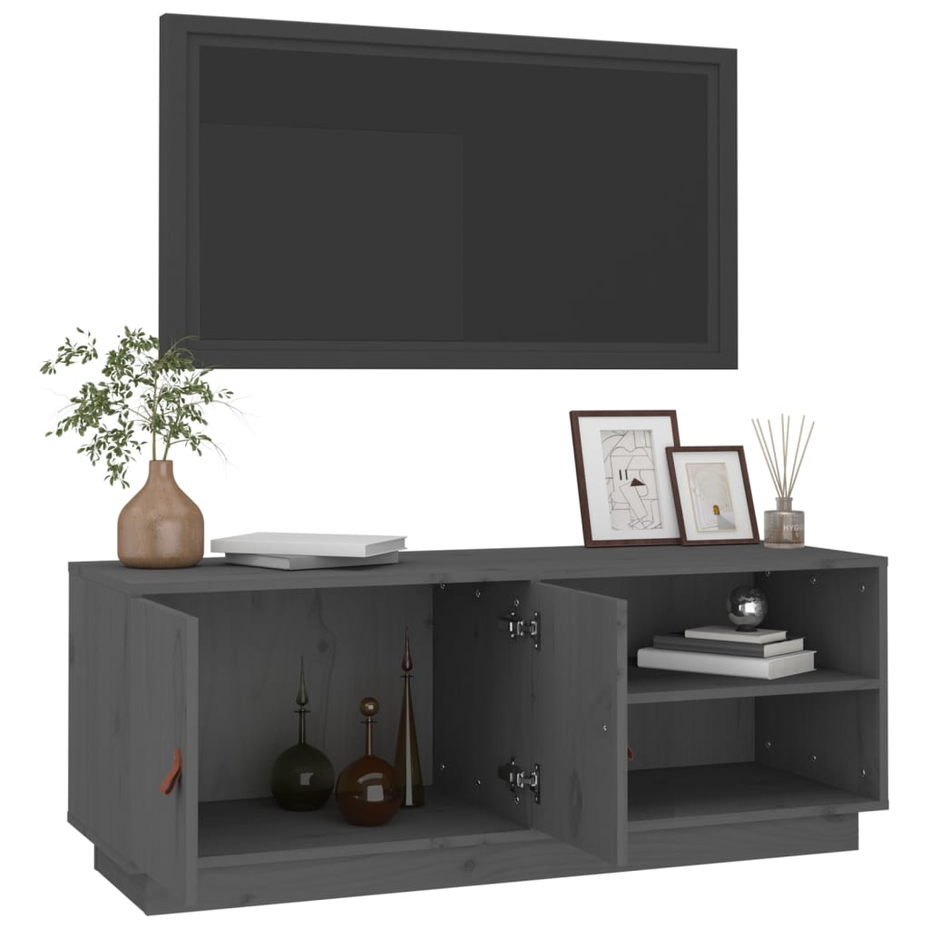 Tv Cabinet 105X34X40 Cm Solid Wood Pine