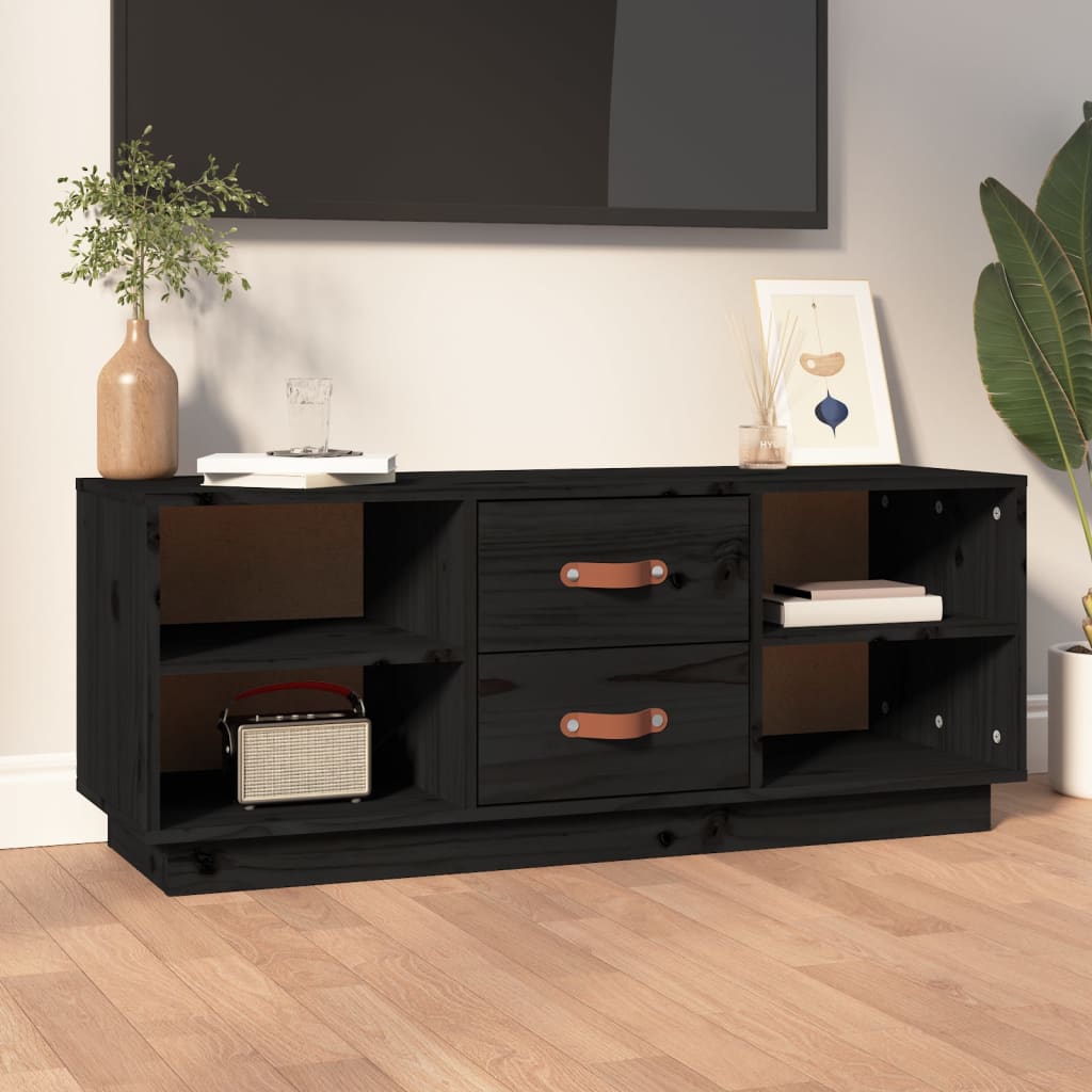 Tv Cabinet 100X34X40 Cm Solid Wood Pine