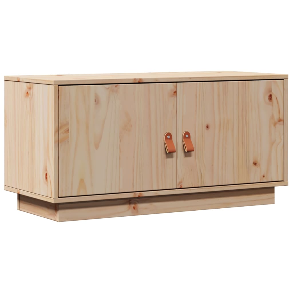 Tv Cabinet 80X34X40 Cm Solid Wood Pine