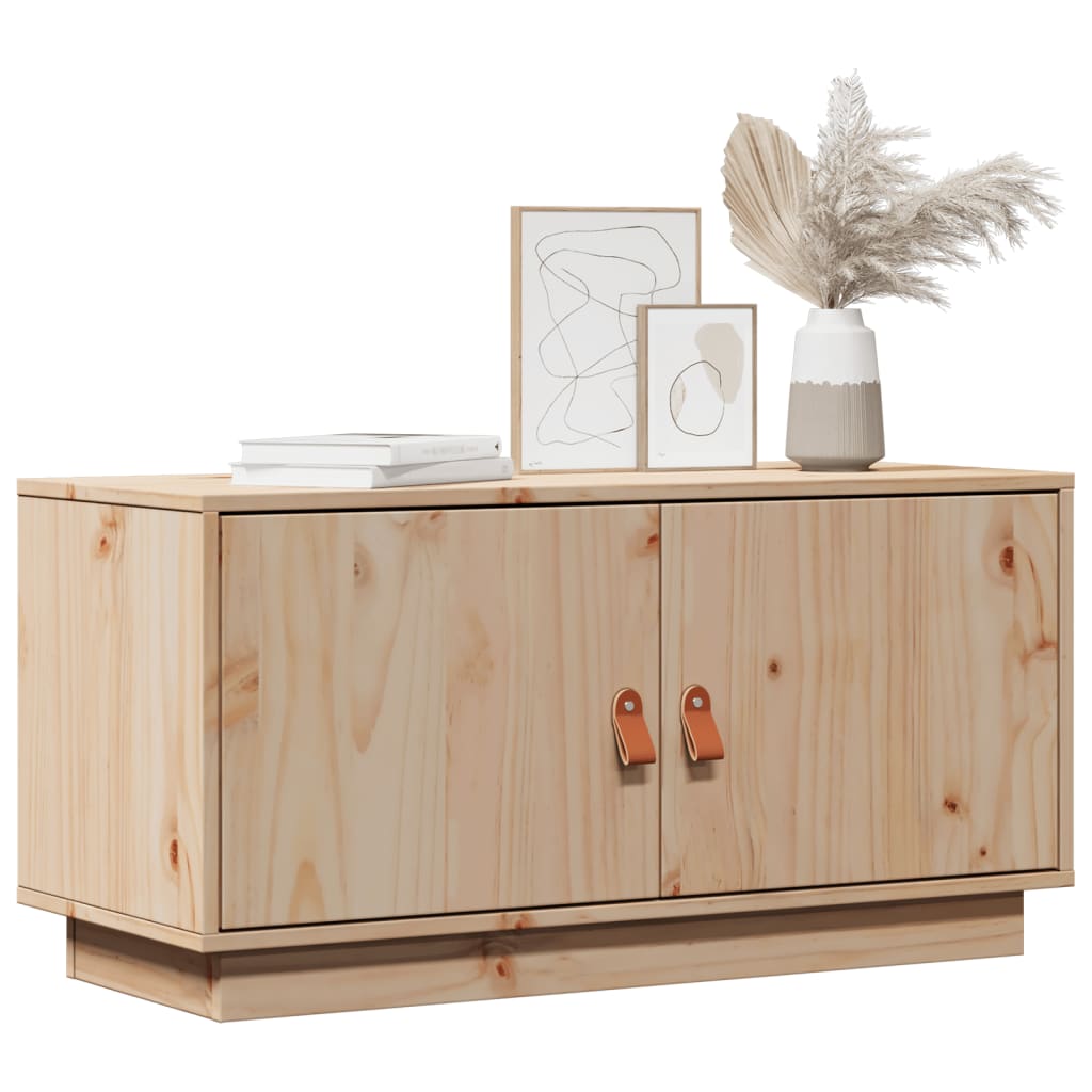 Tv Cabinet 80X34X40 Cm Solid Wood Pine