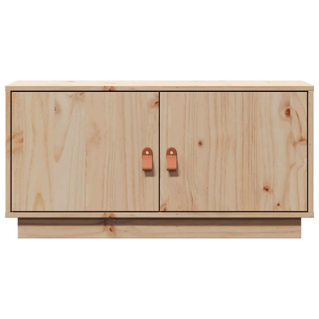 Tv Cabinet 80X34X40 Cm Solid Wood Pine