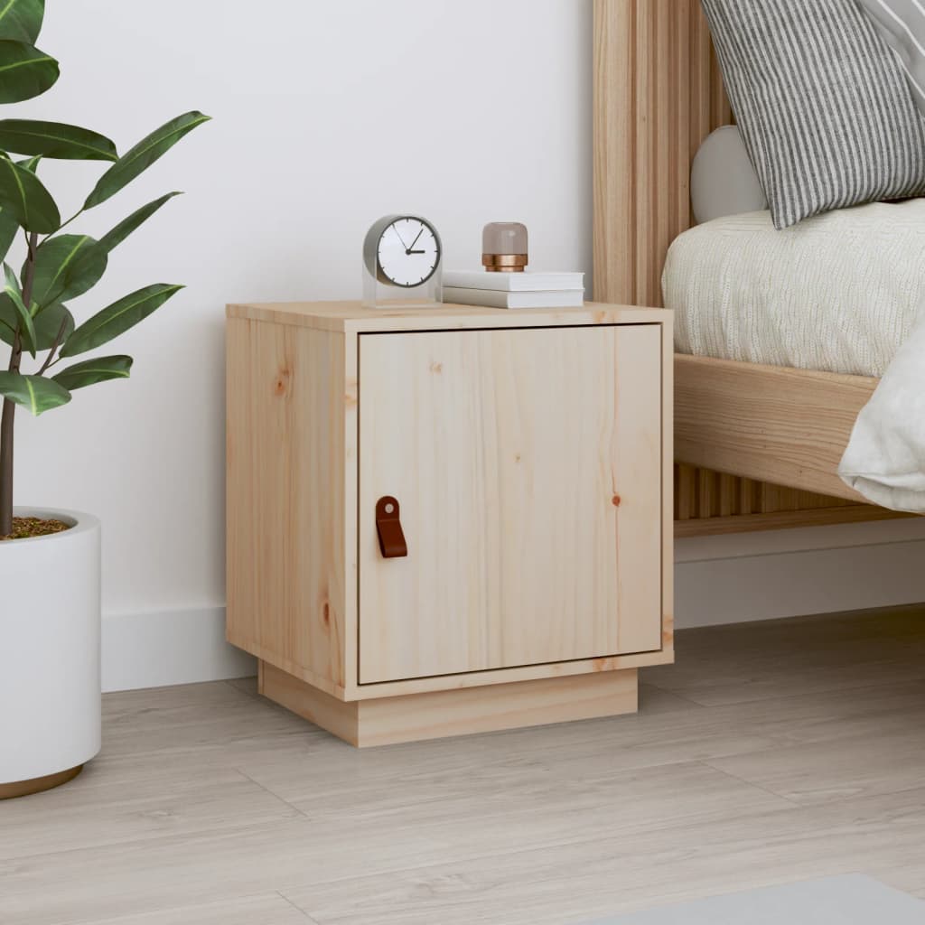 Bedside Cabinet 40X34X45 Cm Solid Wood Pine