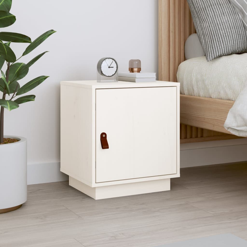 Bedside Cabinet 40X34X45 Cm Solid Wood Pine