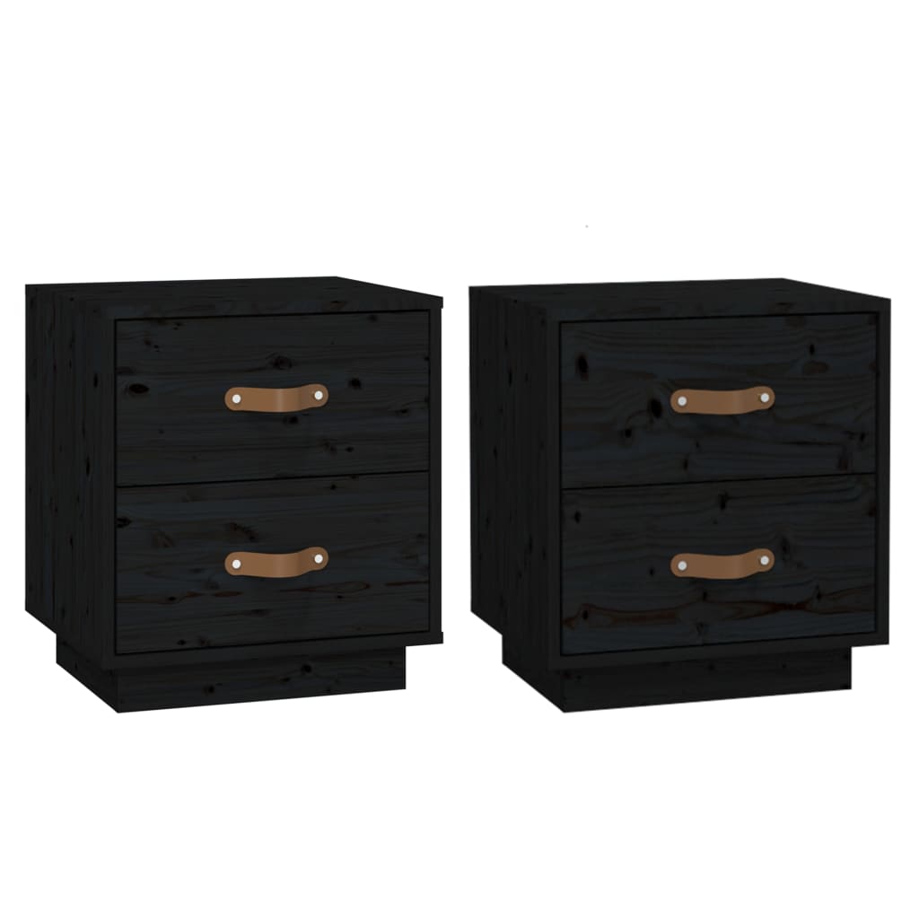 Bedside Cabinets 2 Pcs 40X34X45 Cm Solid Wood Pine
