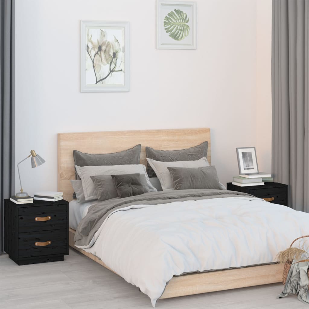 Bedside Cabinets 2 Pcs 40X34X45 Cm Solid Wood Pine