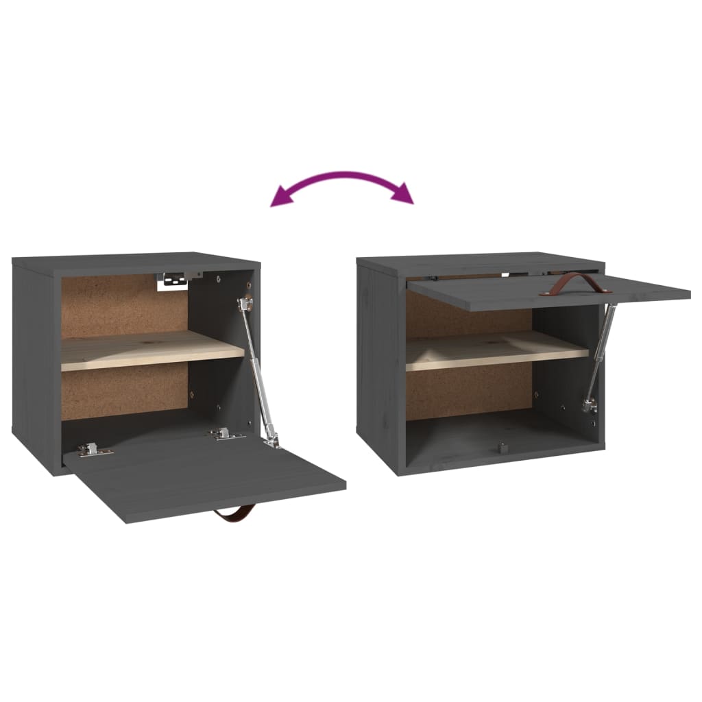 Wall Cabinet 40X30X35 Cm Solid Wood Pine