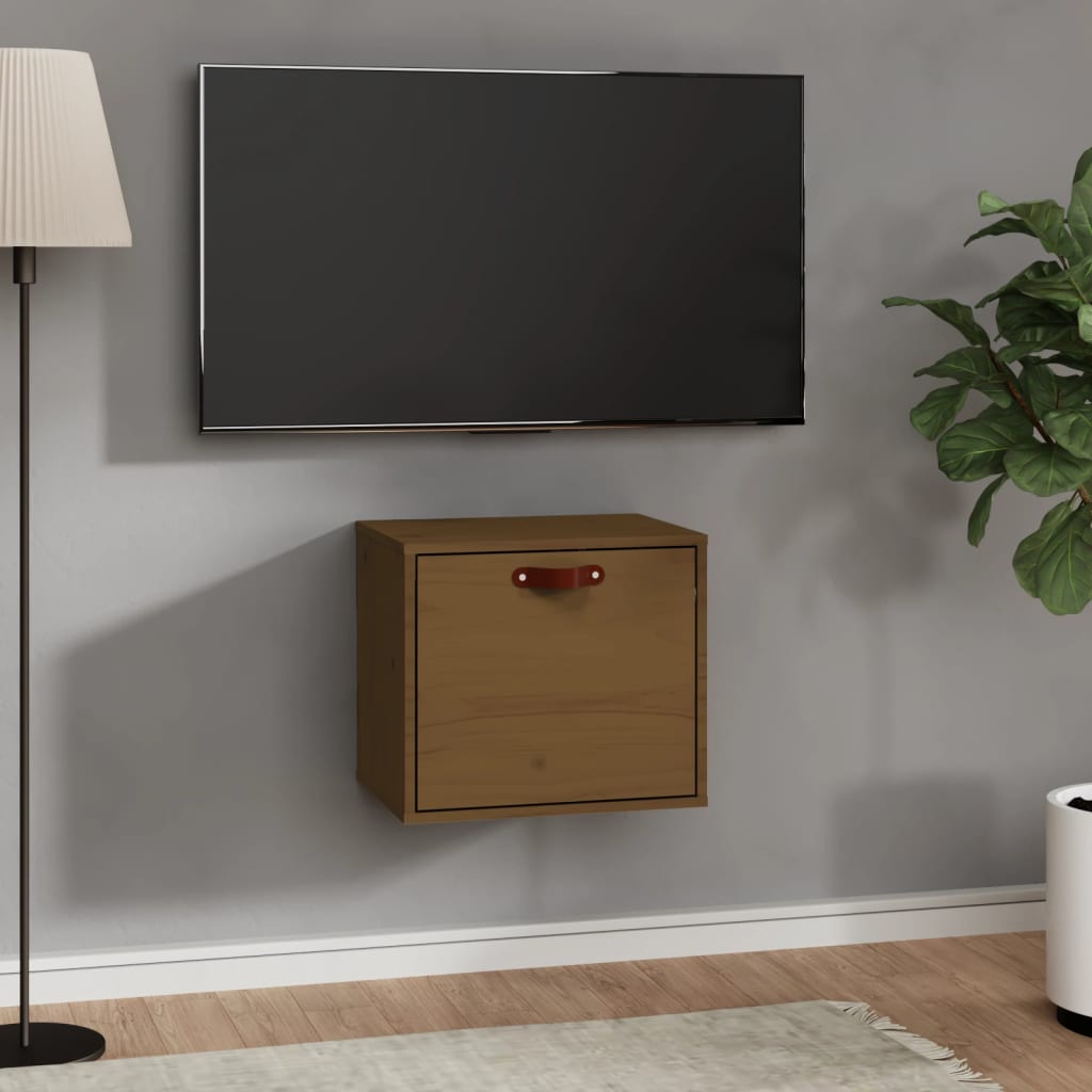 Wall Cabinet 40X30X35 Cm Solid Wood Pine