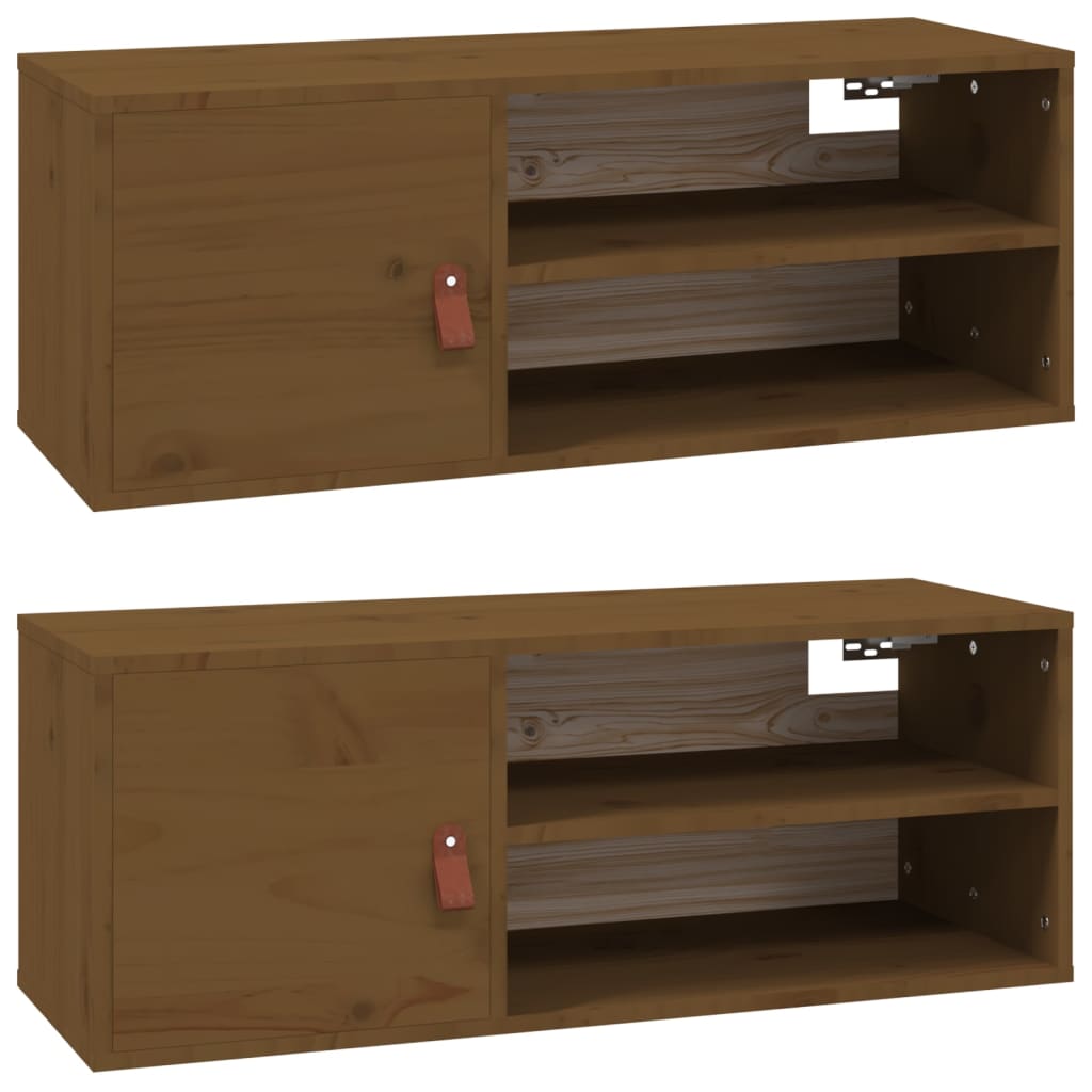 Wall Cabinets 2 Pcs 80X30X30 Cm Solid Wood Pine