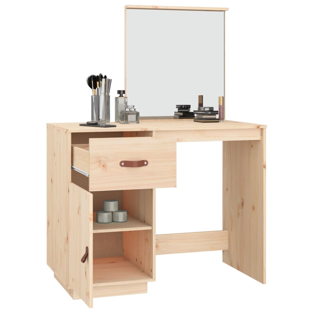 Cosmetic Desk 95X50X134 Cm Solid Wood Pine