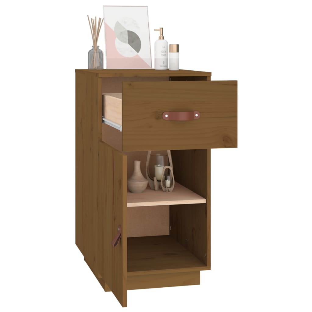 Desk Cabinet 40X50X75 Cm Solid Wood Pine