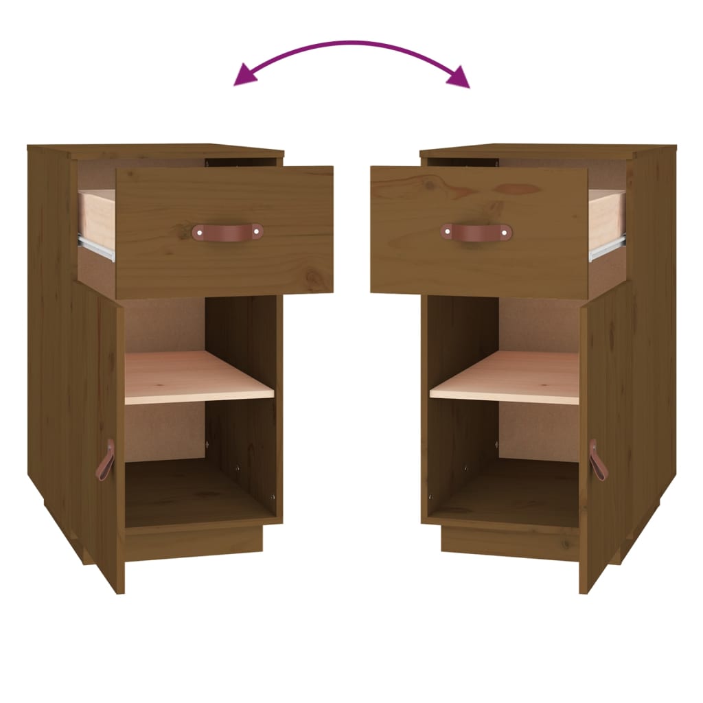 Desk Cabinet 40X50X75 Cm Solid Wood Pine