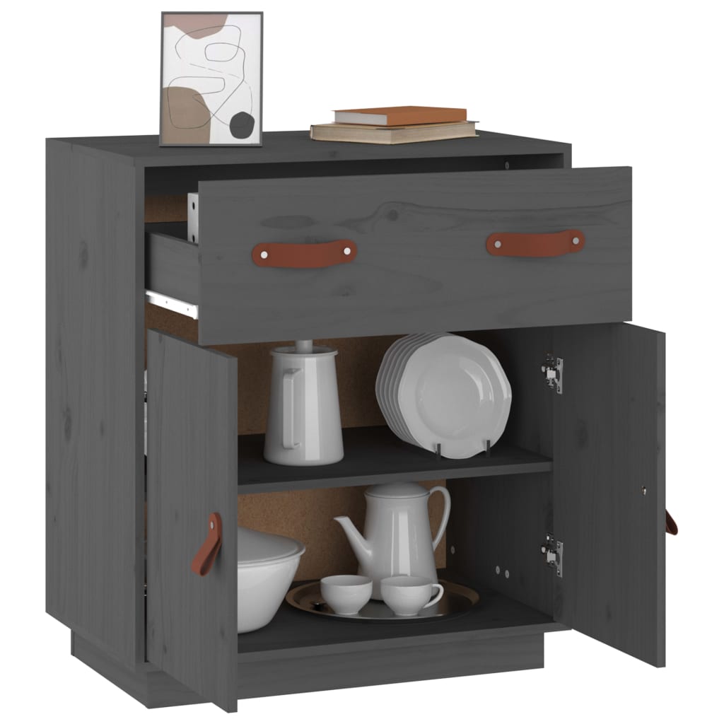 Sideboard 65.5X40X75 Cm Solid Wood Pine