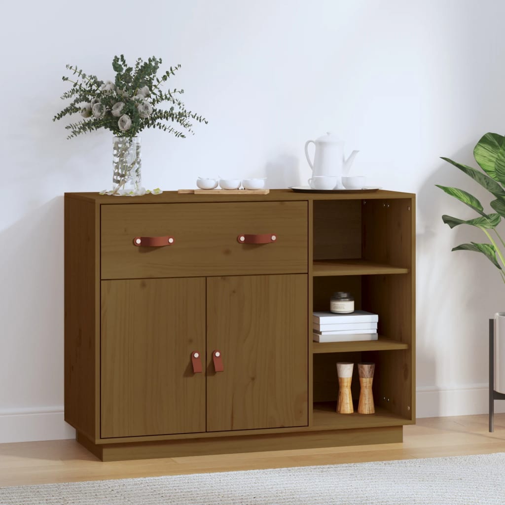 Sideboard 98.5X40X75 Cm Solid Wood Pine