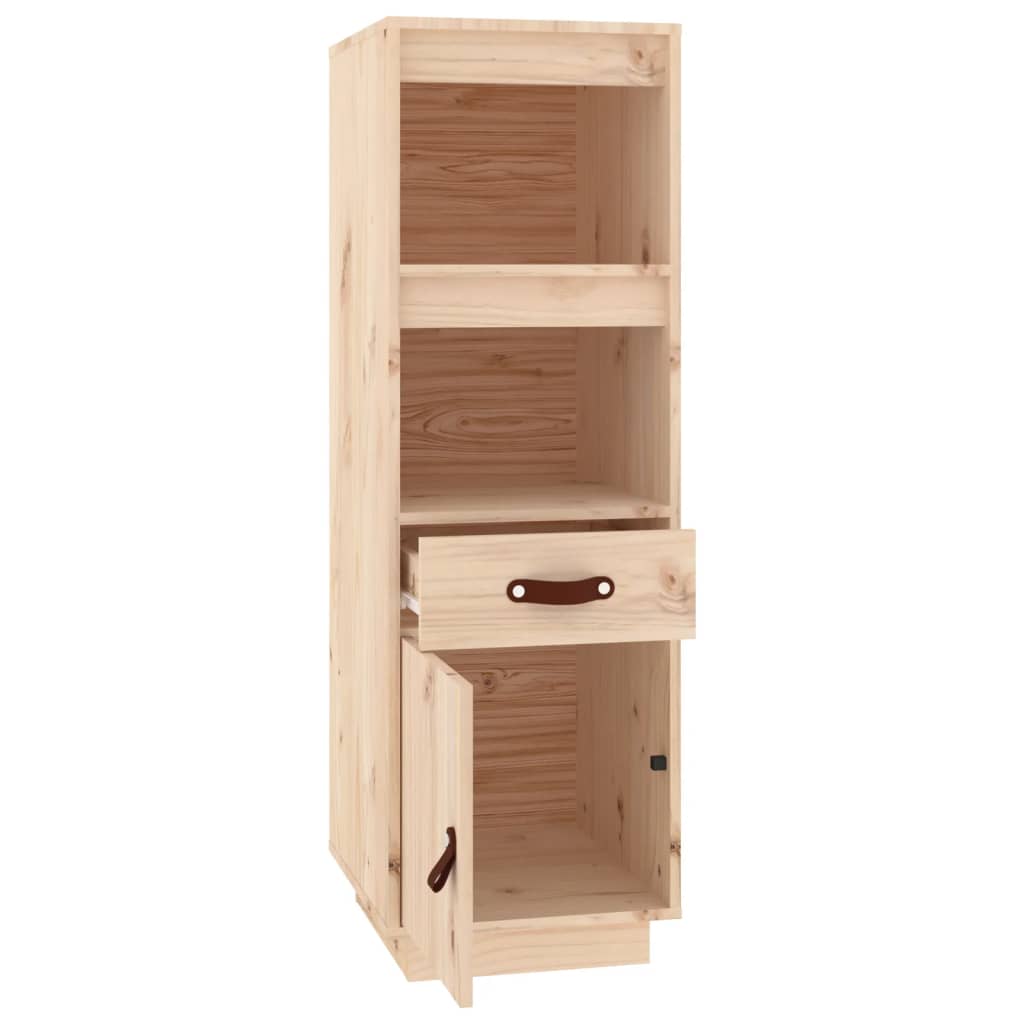 Highboard 34X40X108,5 Cm Solid Wood Pine