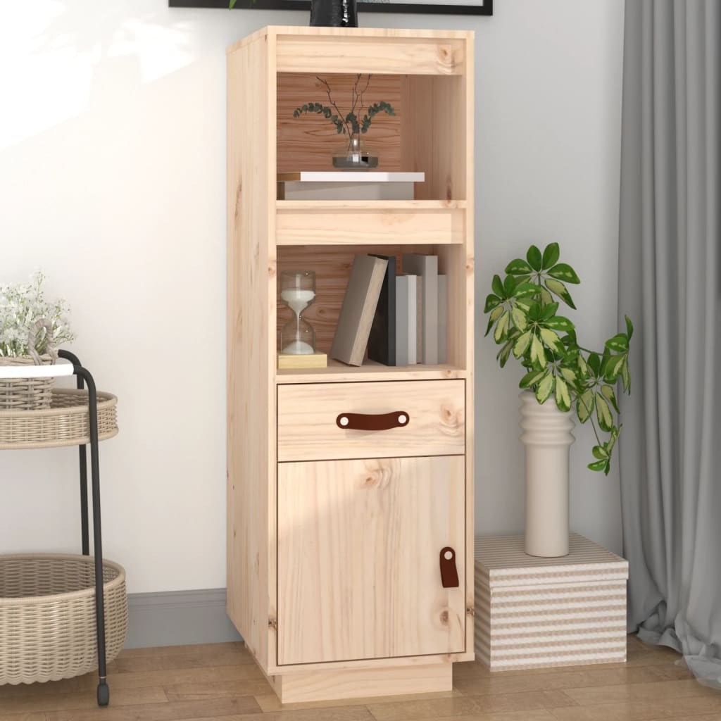 Highboard 34X40X108,5 Cm Solid Wood Pine