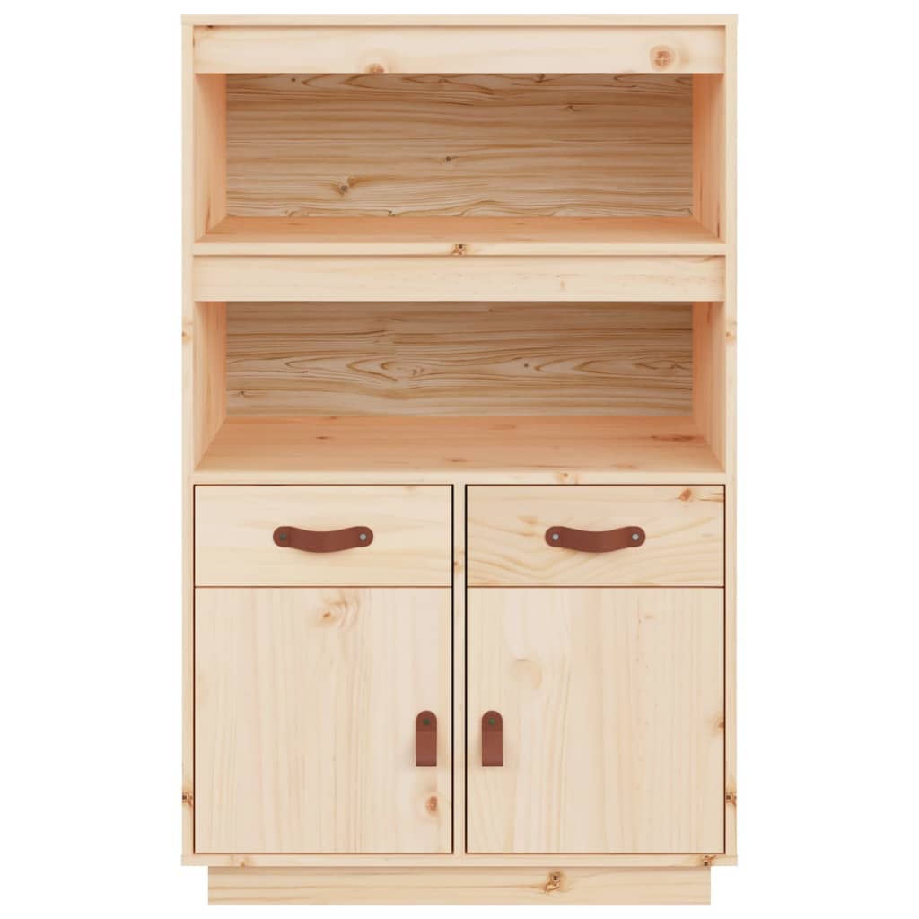 Highboard 67X40X108.5 Cm Solid Wood Pine