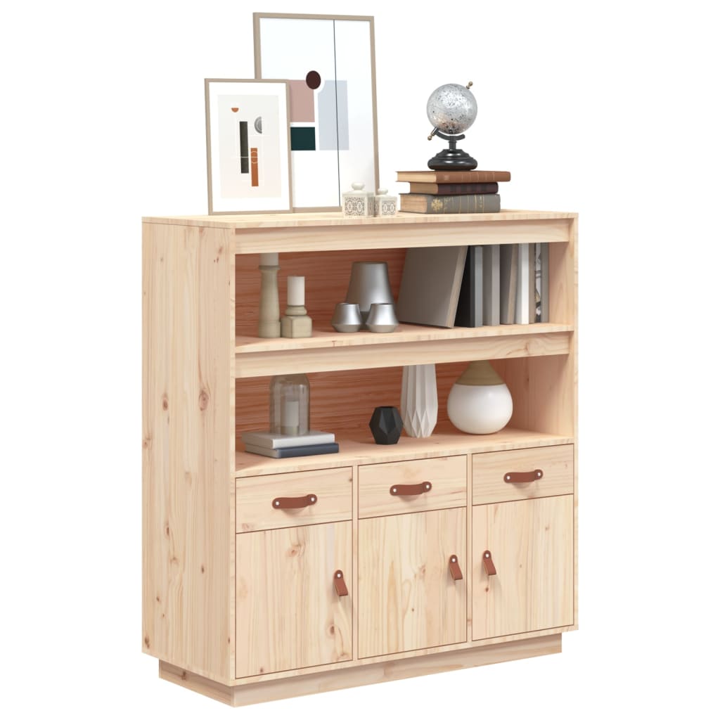 Highboard 100X40X108.5 Cm Solid Wood Pine
