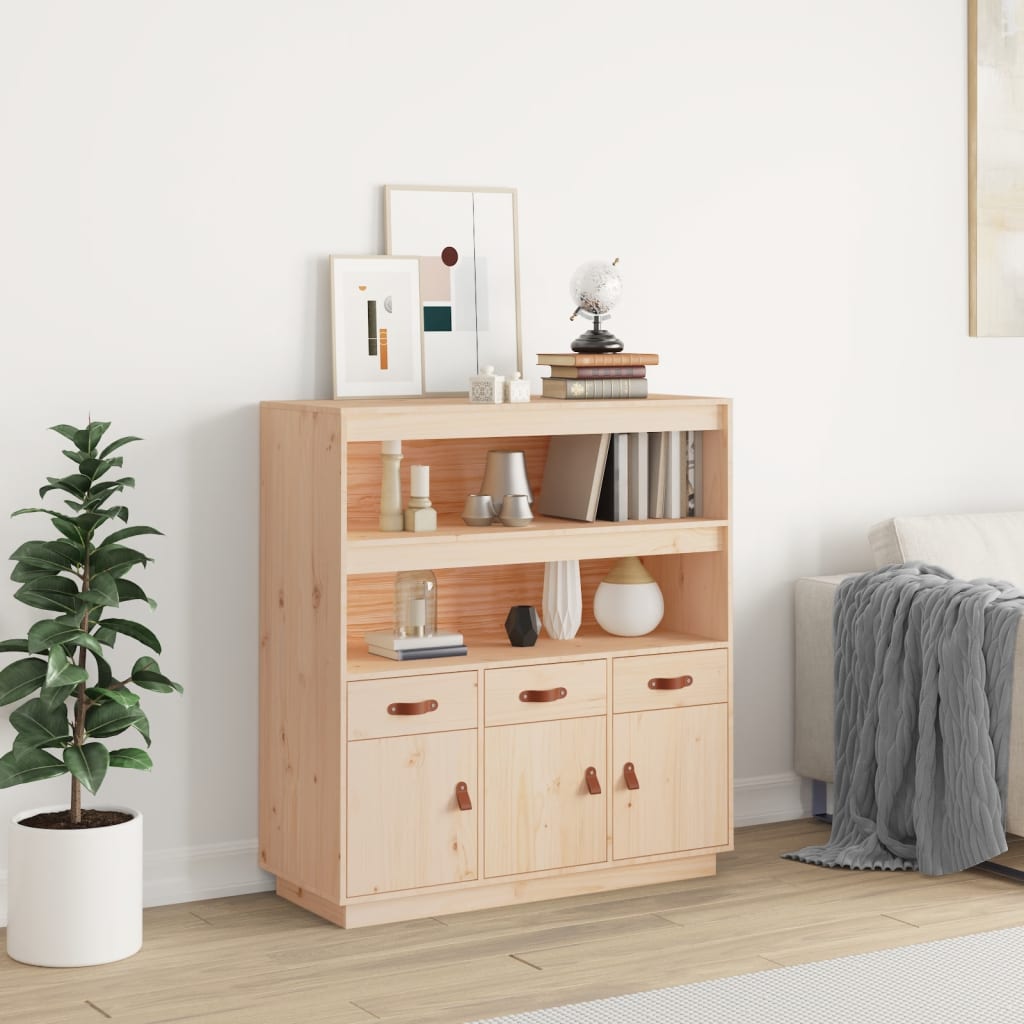 Highboard 100X40X108.5 Cm Solid Wood Pine